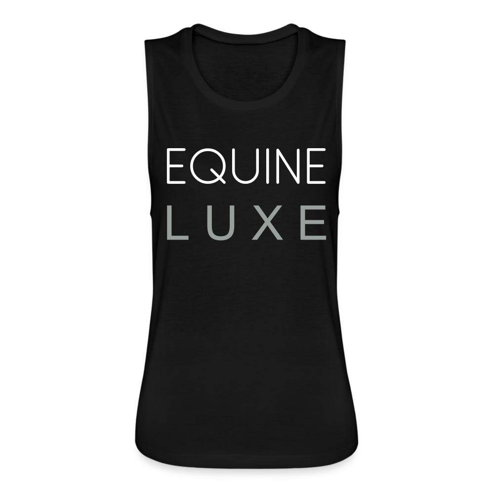EQUINE LUXE  |  Flowy Muscle Tank - black