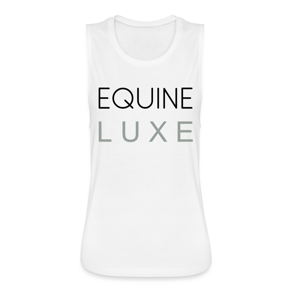 EQUINE LUXE | Flowy Muscle Tank - white 