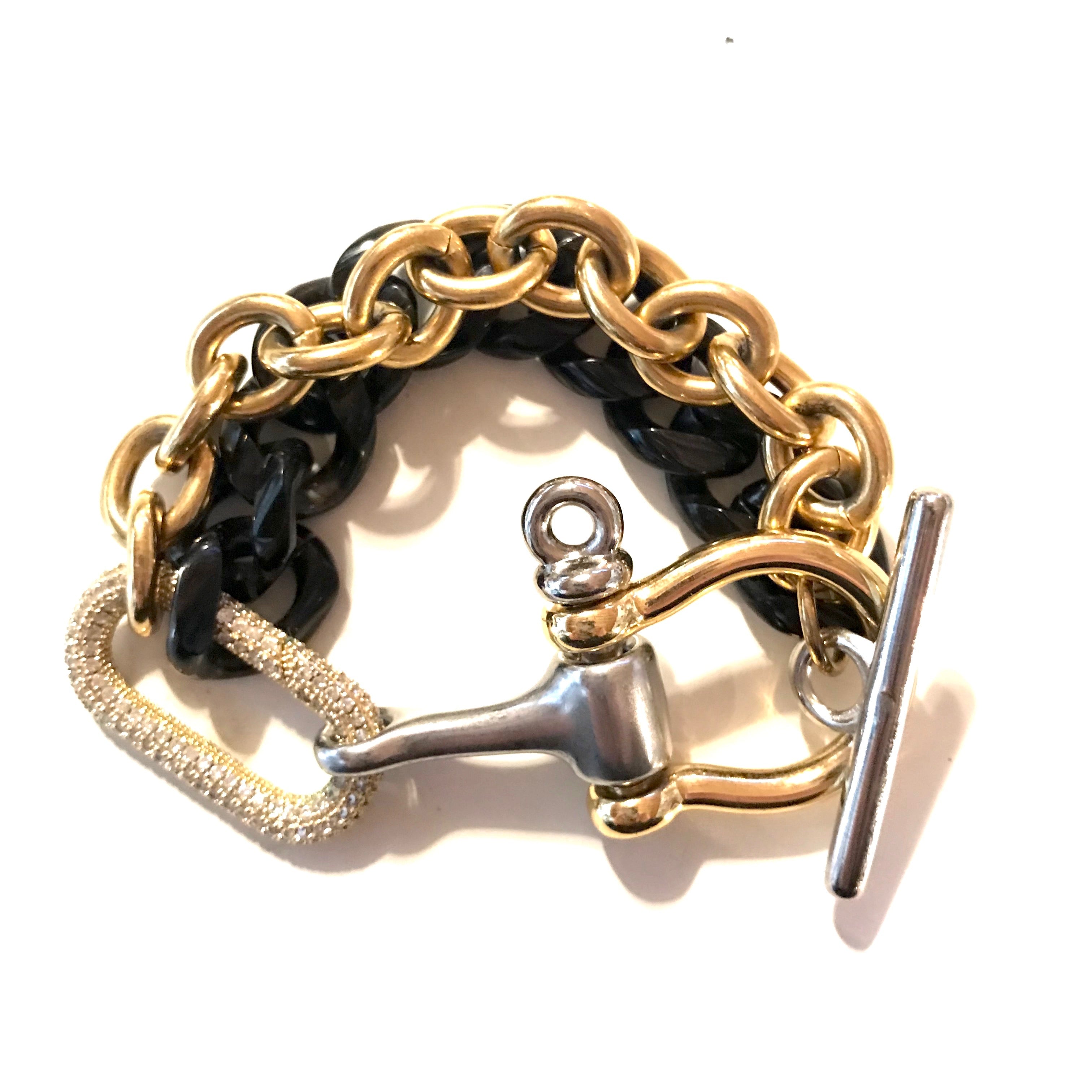 ARIES DOUBLE | Bracelet | black - gold