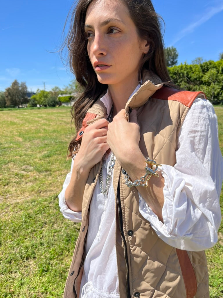 MALIN VEST LONG - buckskin