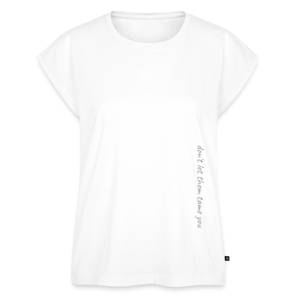 Women's Roll Cuff T-Shirt - white