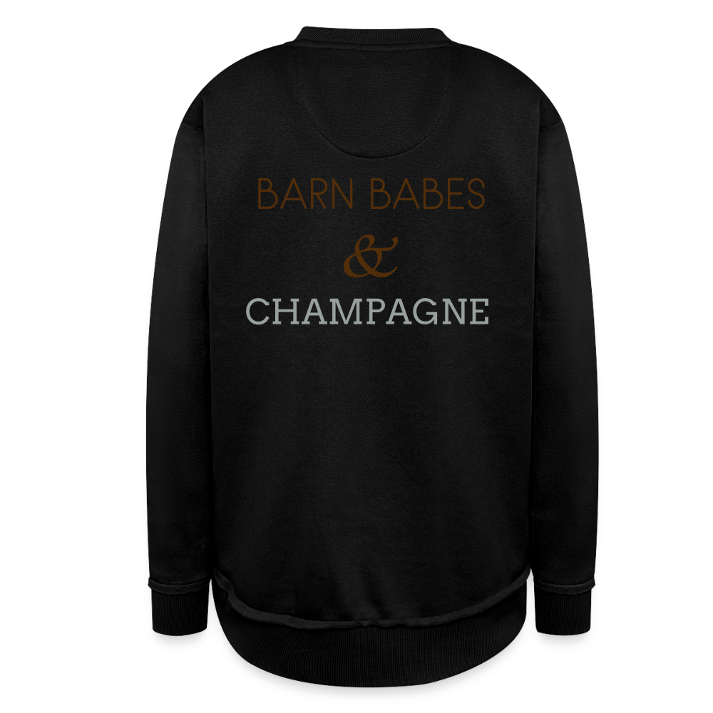 BARN BABES & CHAMPAGNE | Fleece Sweatshirt - black