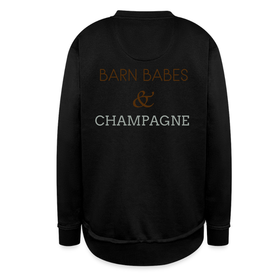 BARN BABES & CHAMPAGNE | Fleece Sweatshirt - black