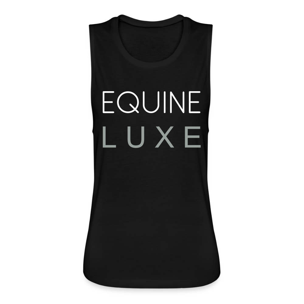 EQUINE LUXE Flowy Muscle Tank - black