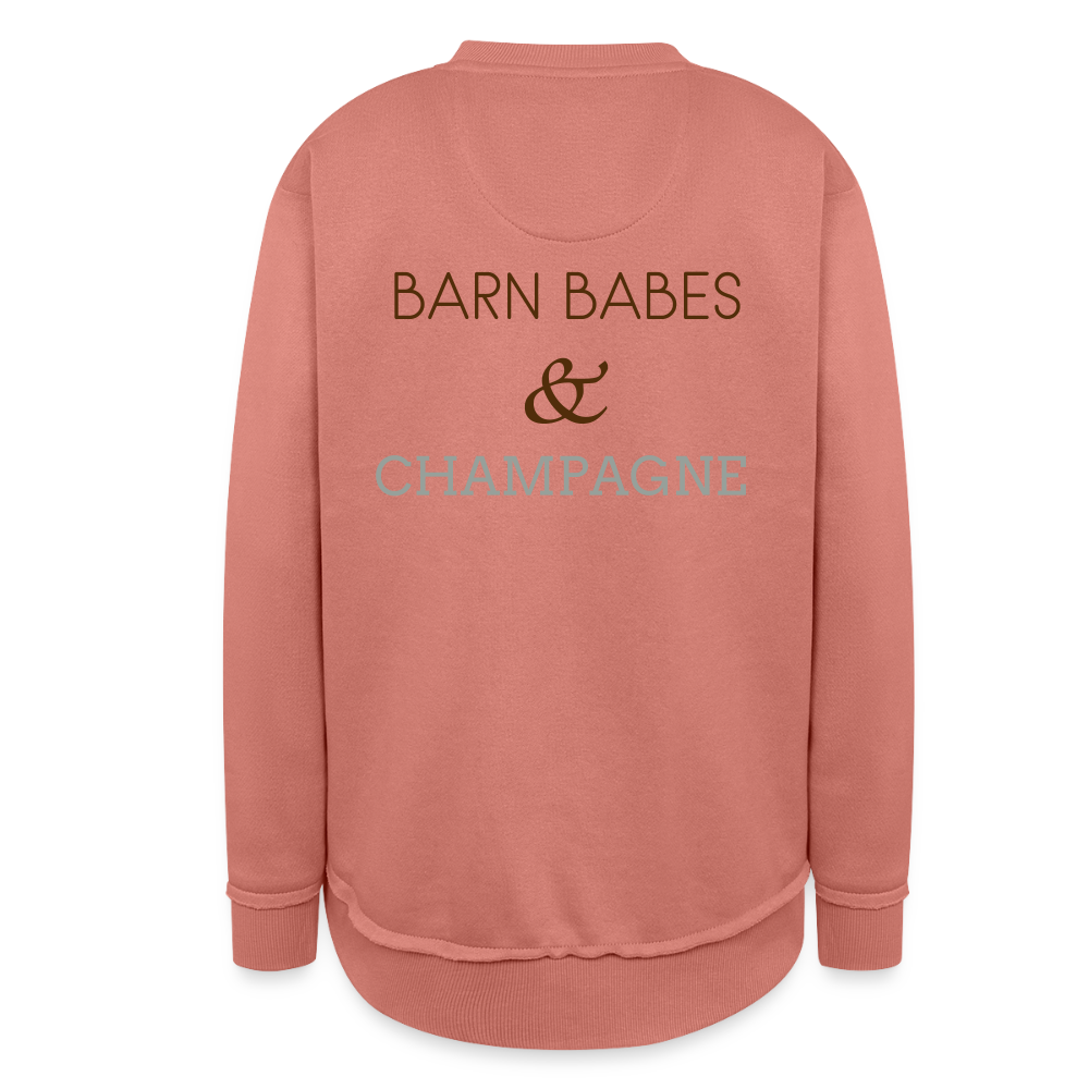 BARN BABES & CHAMPAGNE | Fleece Sweatshirt - mauve