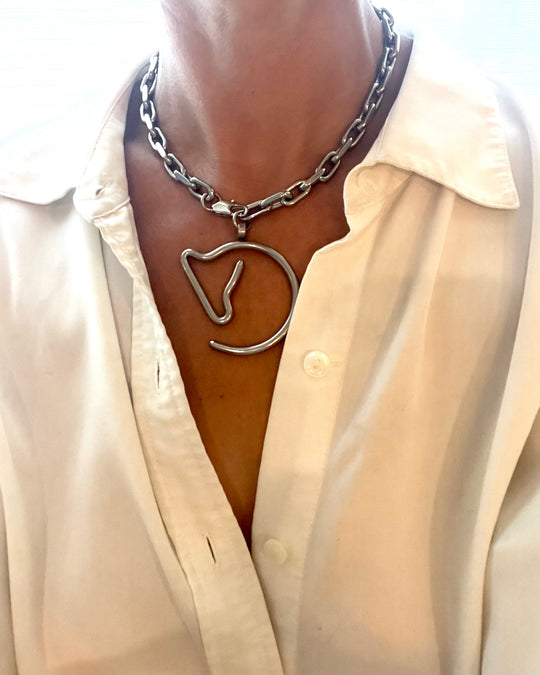 HORSE HEAD PENDANT | silver