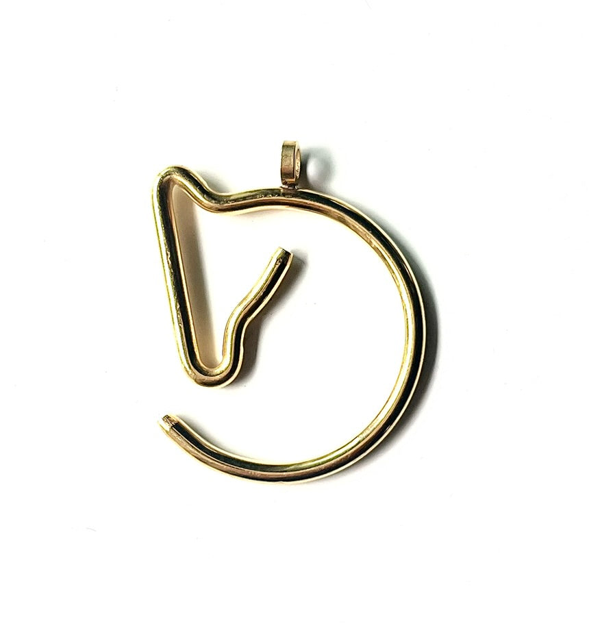 HORSE HEAD PENDANT | gold