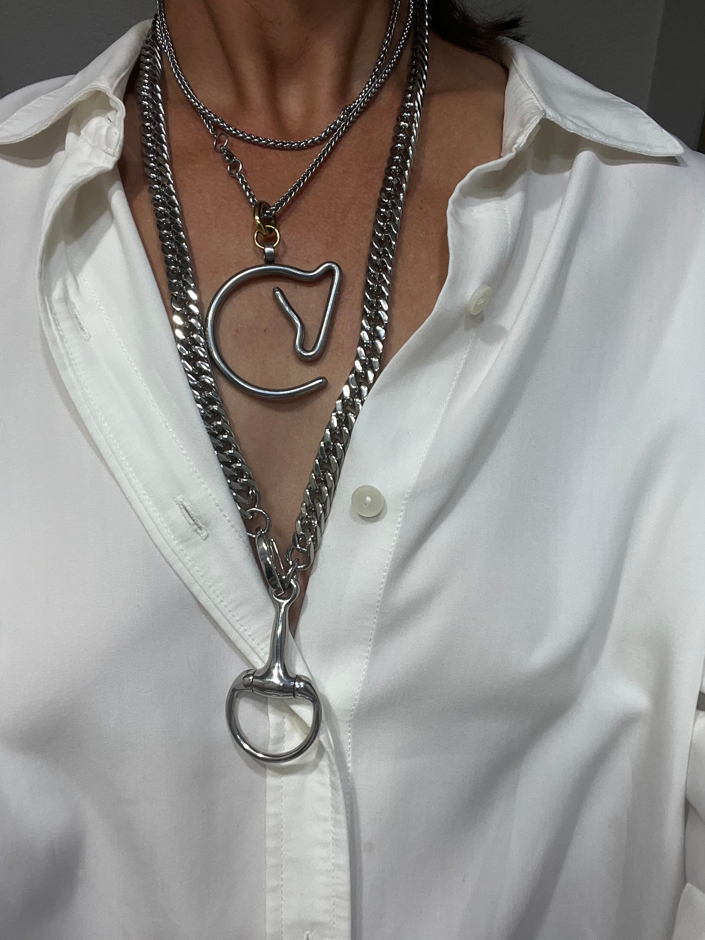 AVANTI NECKLACE - silver  Equestrian Jewelry | Statement Jewelry | Horse Jewelry | AtelierCG™