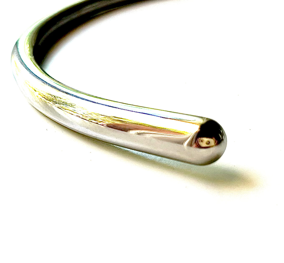 ARMANI CUFF CHOKER NECKLACE |silver