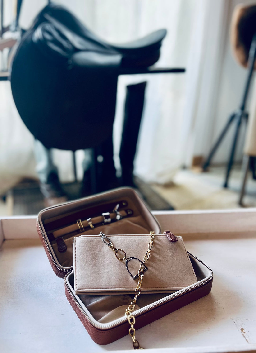 MALIAH JEWELRY CASE | chestnut leather | AtelierCG™