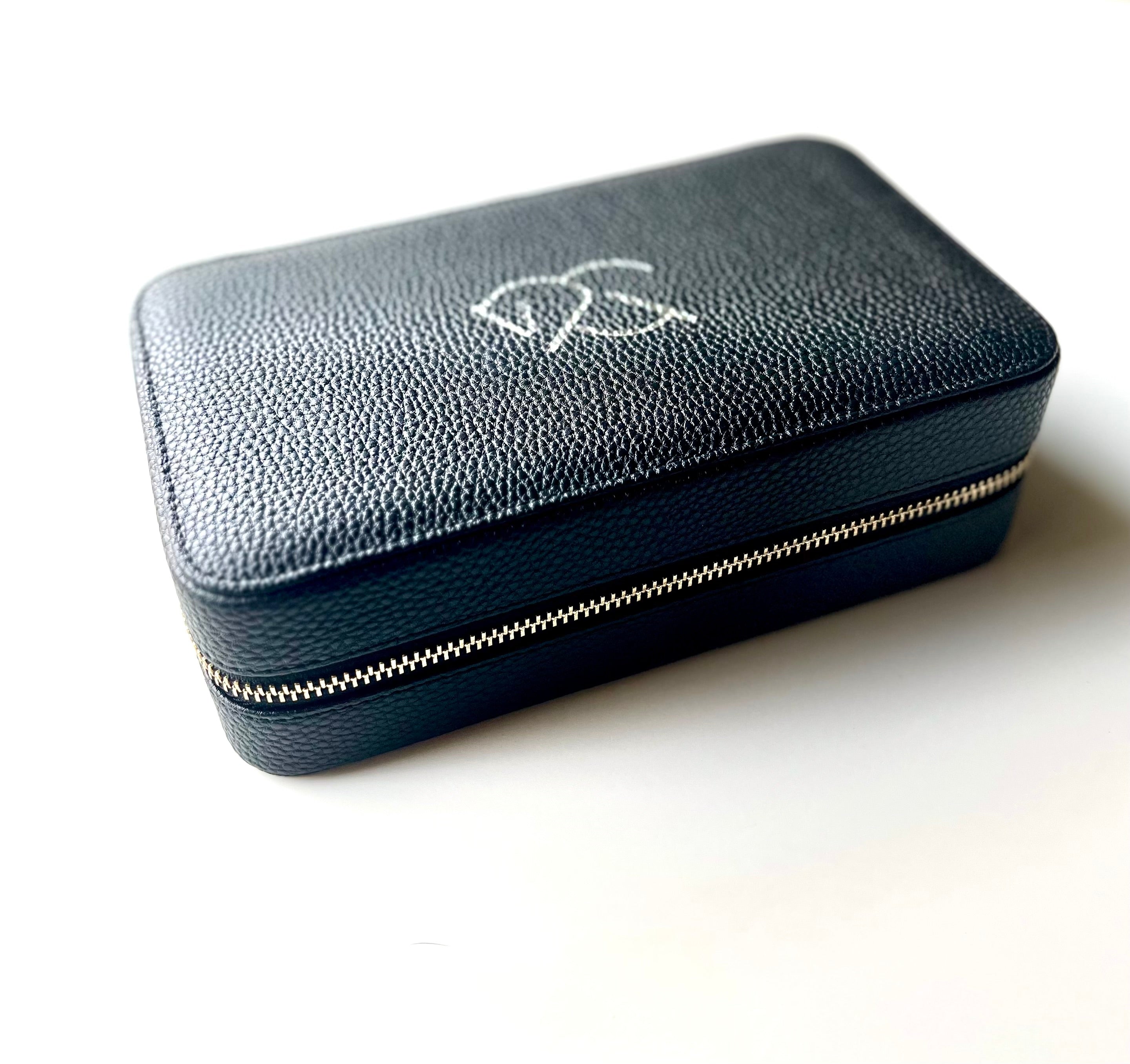 MALIAH JEWELRY CASE | black leather | AtelierCG™