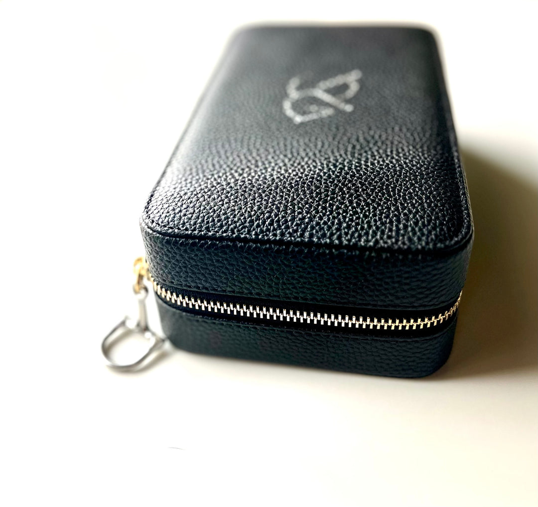 MALIAH JEWELRY CASE | black leather | AtelierCG™