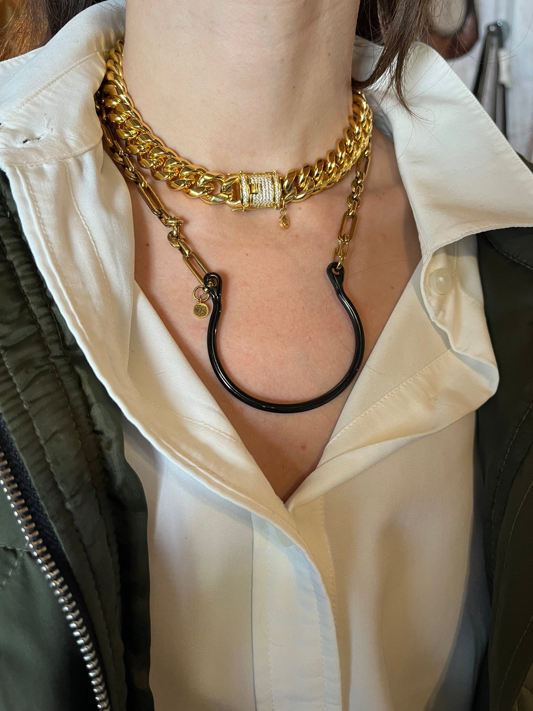 HARIMA NECKLACE | WILD CHILD EDITION - black & gold  - AtelierCG™