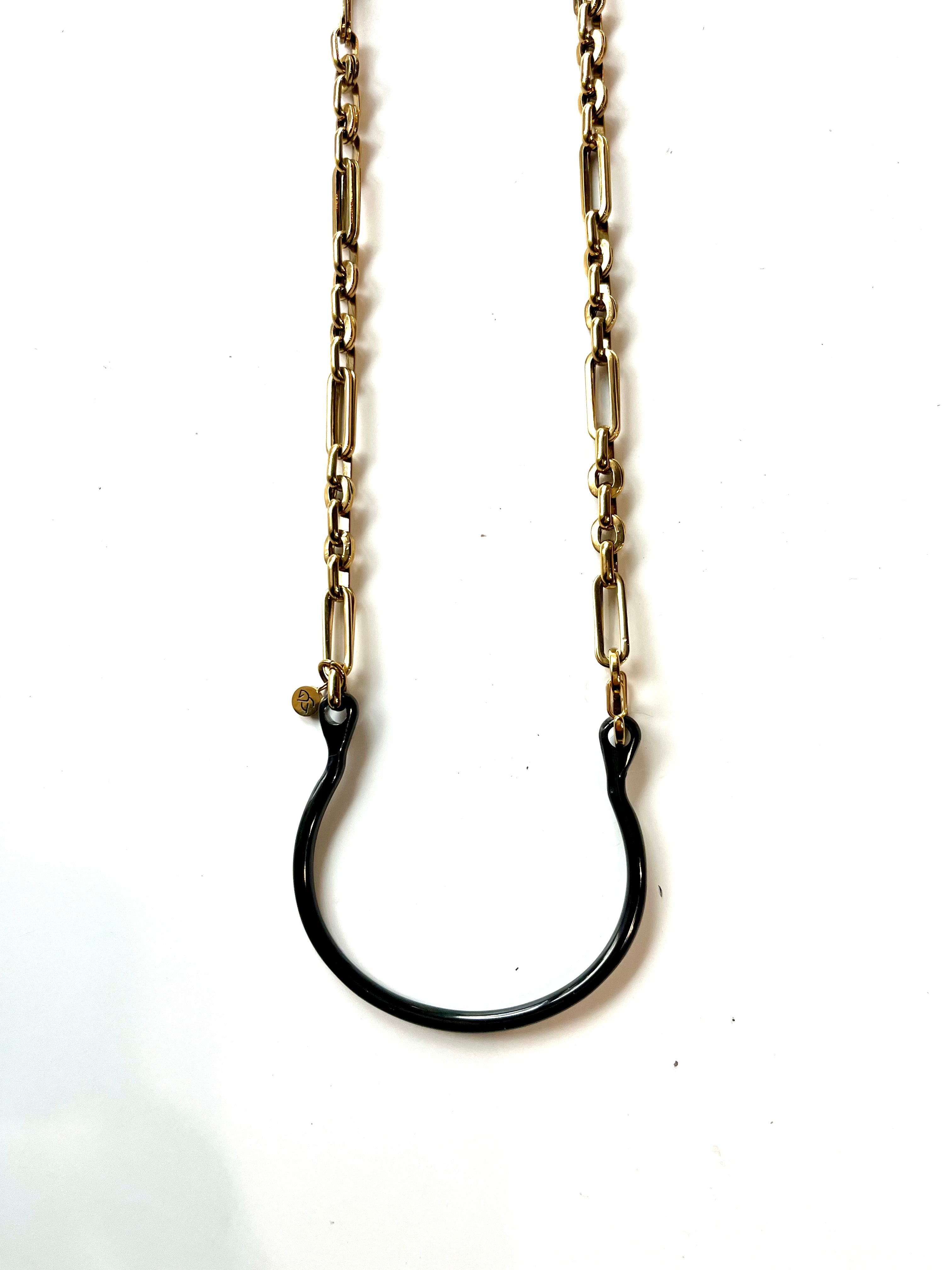 HARIMA NECKLACE | WILD CHILD EDITION - black & gold  - AtelierCG™