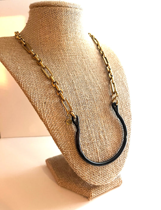 HARIMA NECKLACE | WILD CHILD EDITION - black & gold  - AtelierCG™