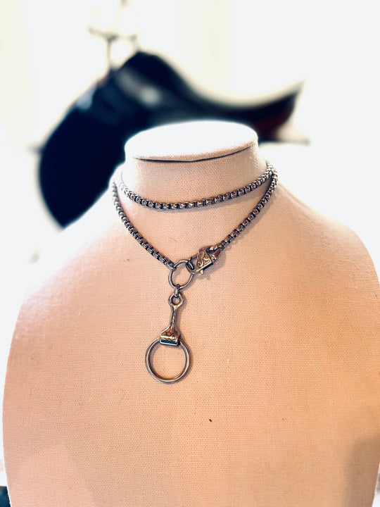 BOLT SNAFFLE BIT NECKLACE - Equestrian Jewelry - AtelierCG™