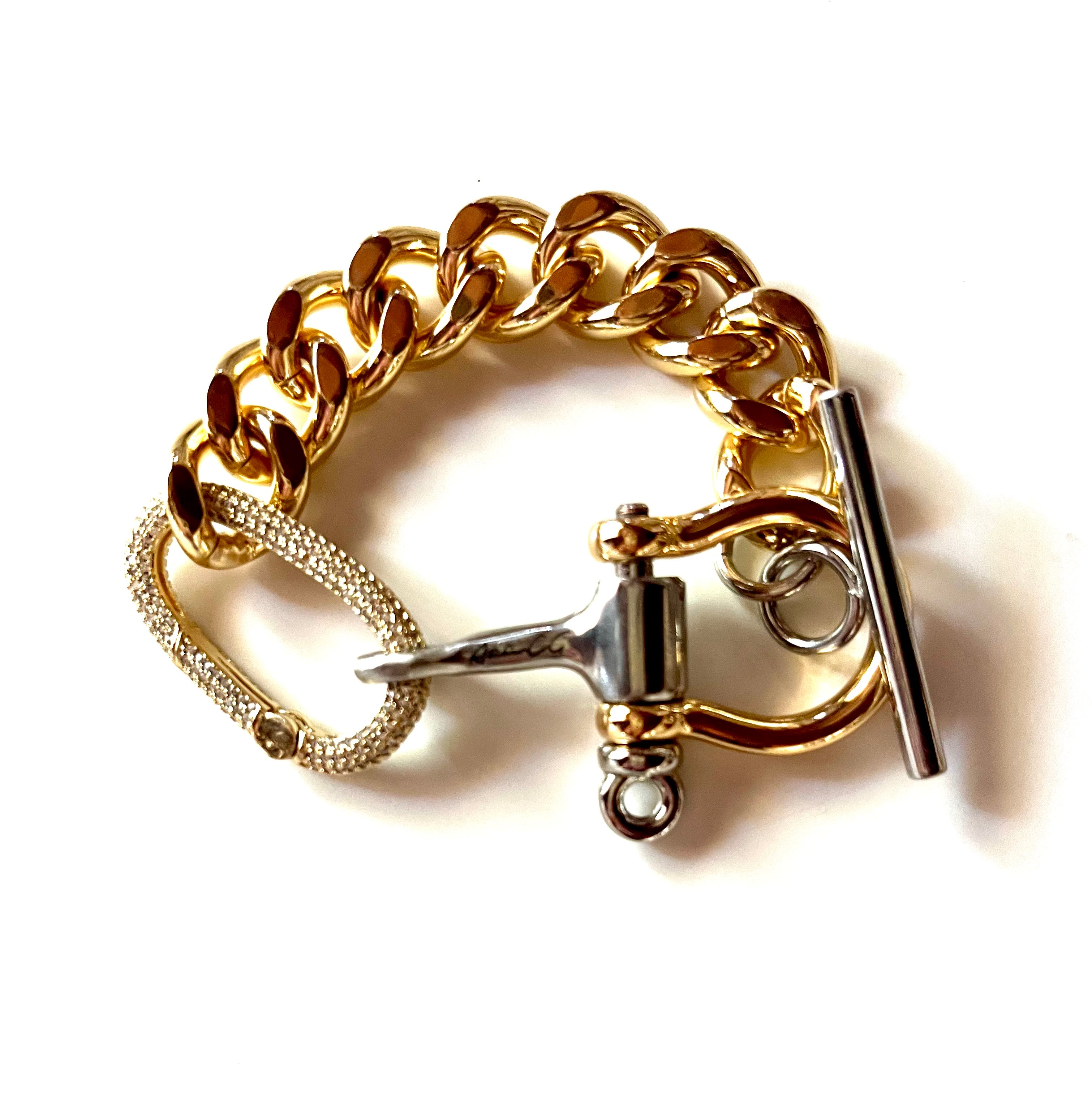 Aries Bracelet in gold | Equestrian Jewelry | Equestrian fashion | Horse Jewelry | Equestrian Luxury 