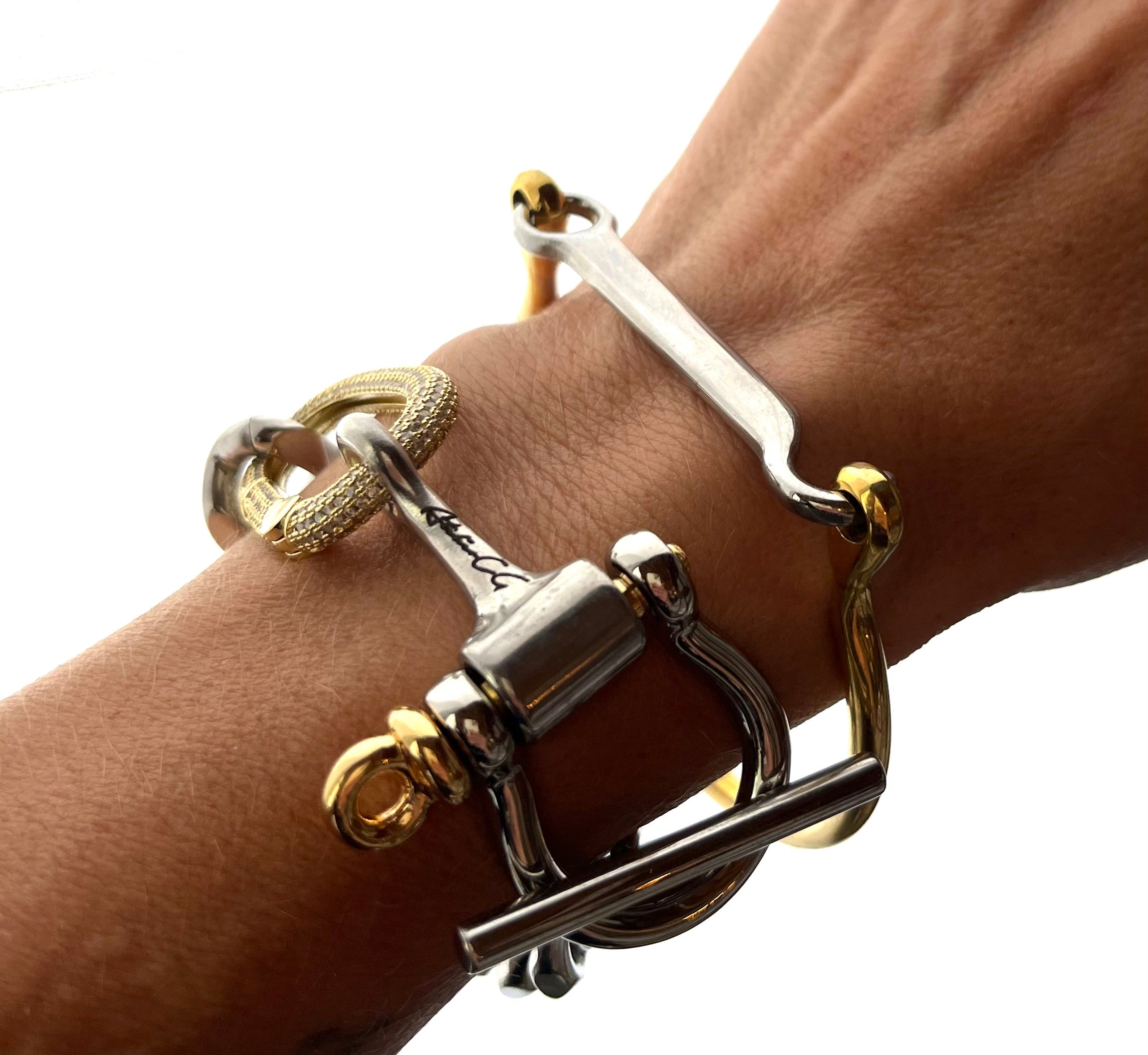 ARIES BRACELET - silver with gold clasp