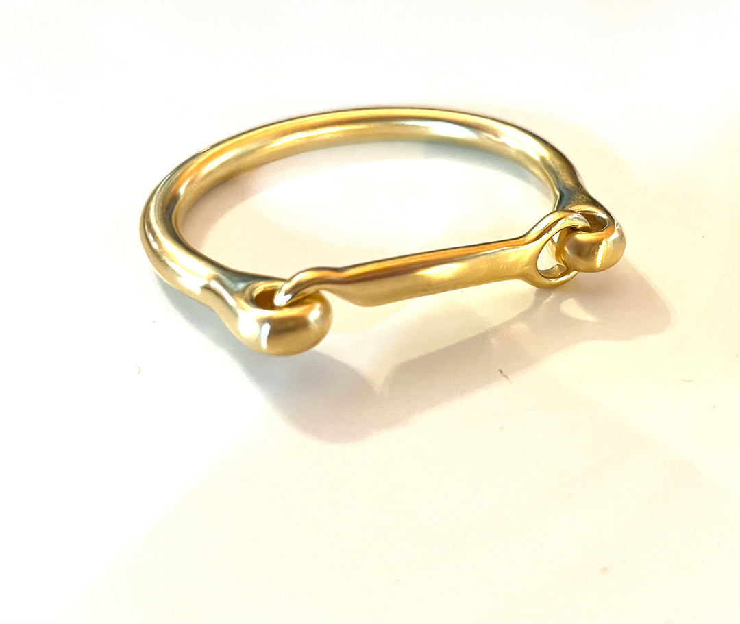 LUSITANO HORSESHOE CUFF - BRUSHED METAL | Equestrian Jewelry | Equestrian design | Luxury Equestrian | Bracelet
