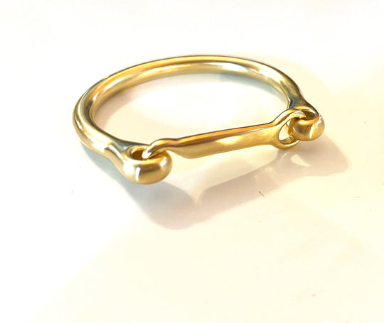 LUSITANO HORSESHOE CUFF - BRUSHED METAL | Equestrian Jewelry | Equestrian design | Luxury Equestrian | Bracelet