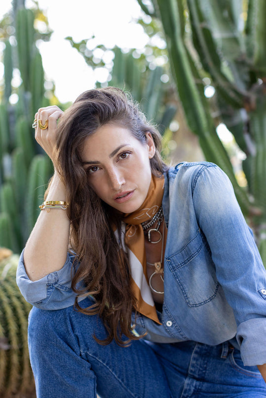MALIN SILK SCARF | chestnut
