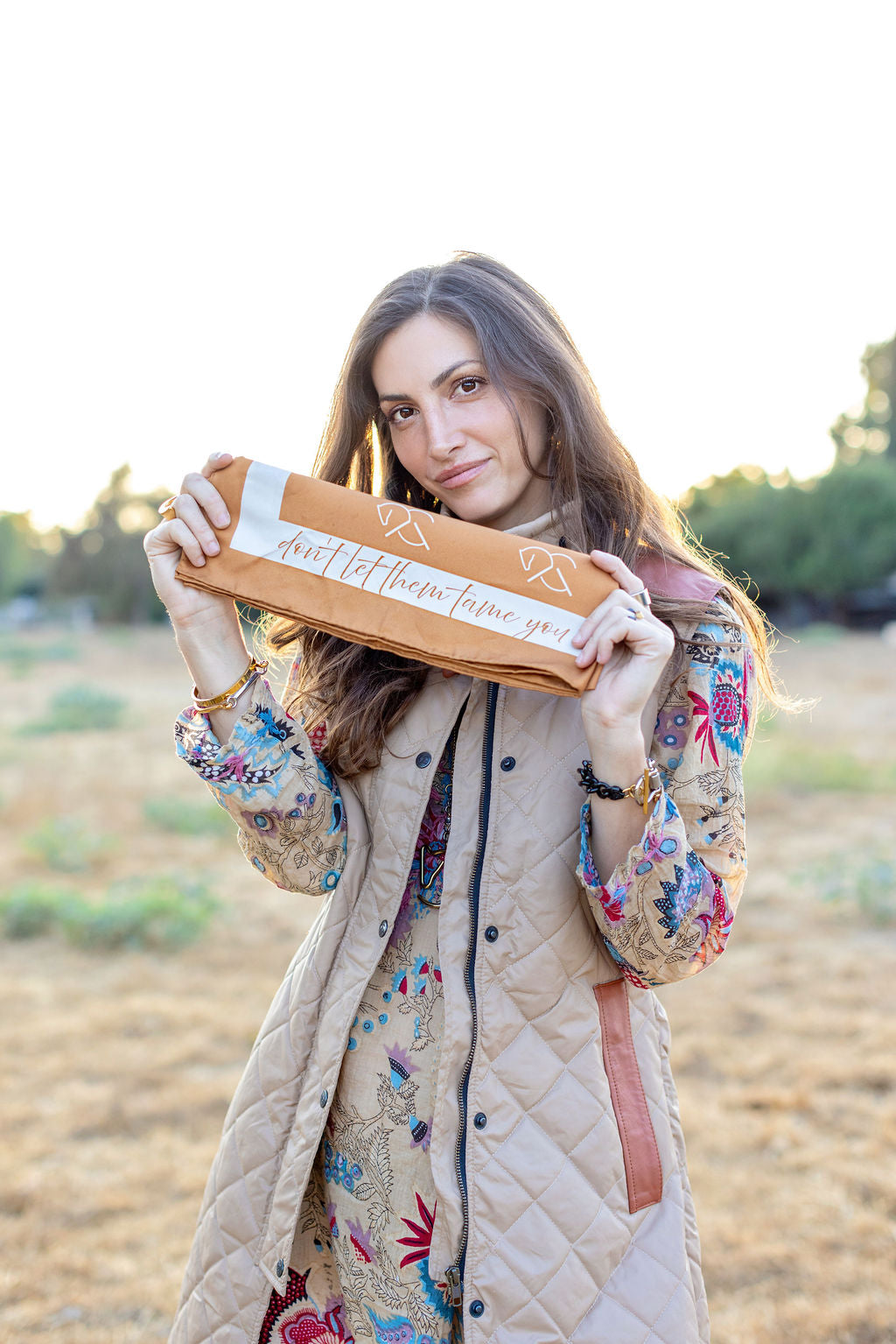 MALIN SILK SCARF | chestnut