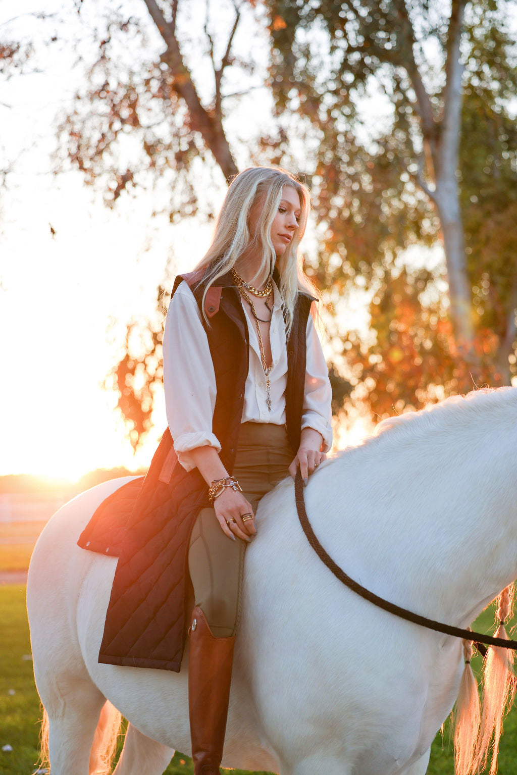 MALIN VEST LONG - black