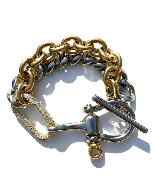 ARIES DOUBLE BRACELET | gold & silver