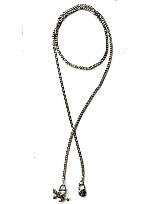 WA LARIAT NECKLACE | silver