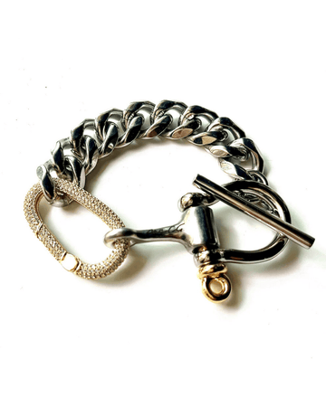 ARIES BRACELET | silver with gold clasp