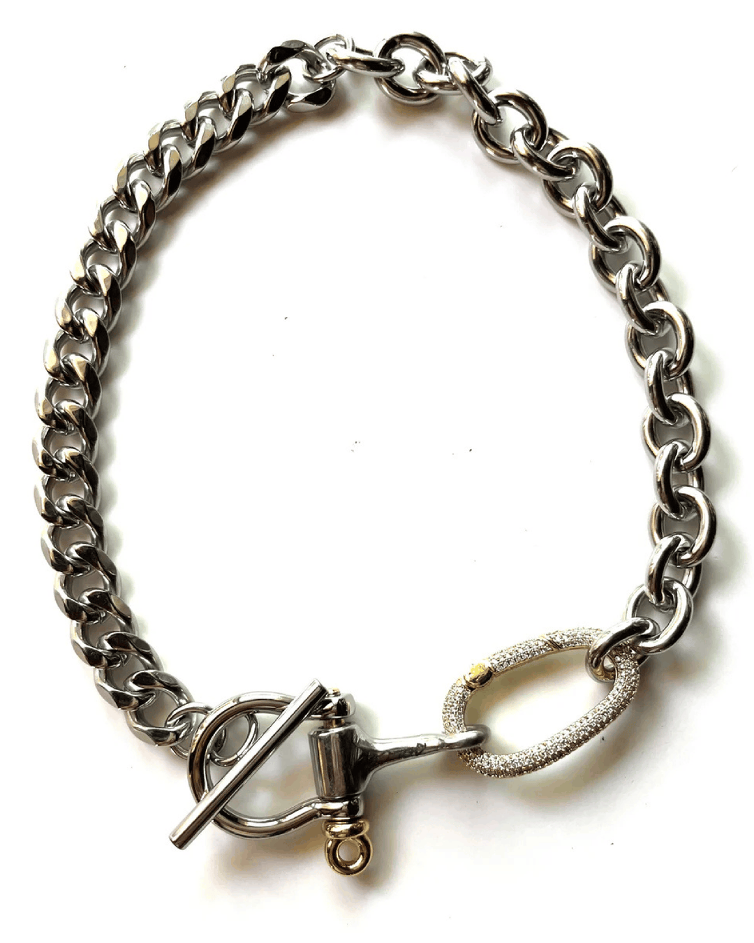 ARIES NECKLACE | silver with gold clasp