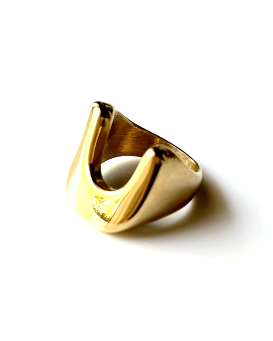 LUSITANO HORSESHOE RING | gold