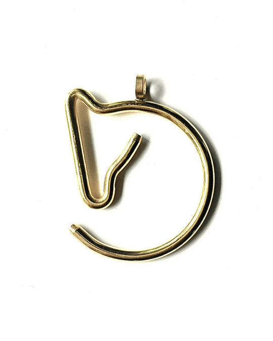 HORSE HEAD PENDANT | gold