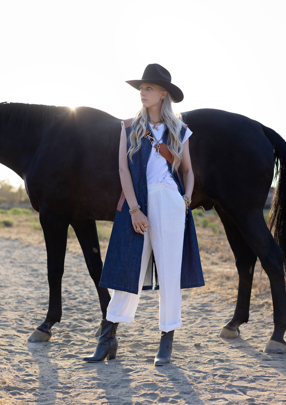 BLAZE DENIM VEST | Indigo Blue