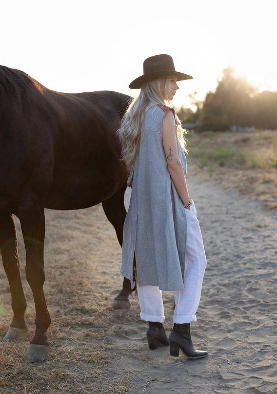 BLAZE DENIM VEST | Dry Ice