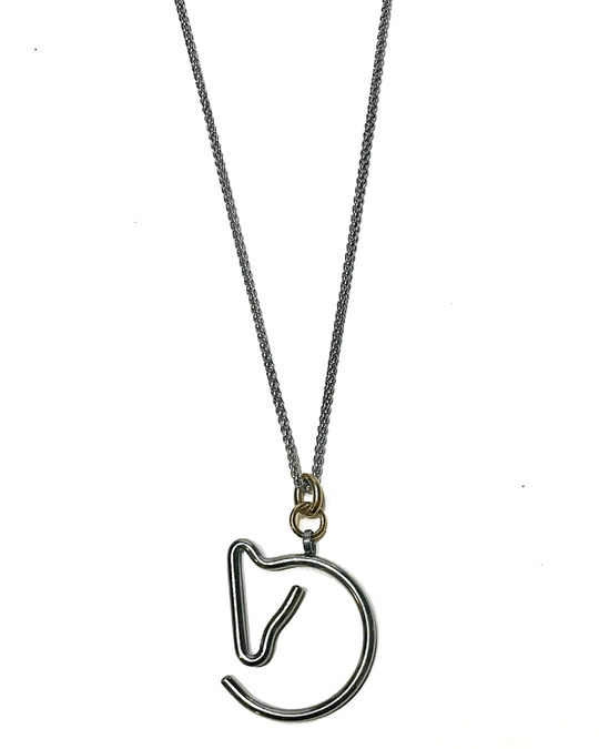 GUDENA HORSE PENDANT NECKLACE  | silver