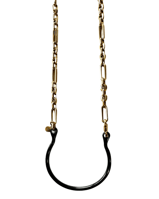 HARIMA NECKLACE | black & gold