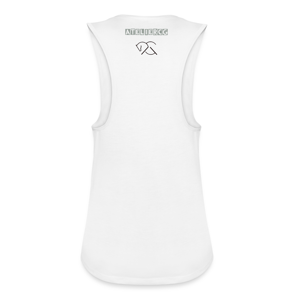 EQUINE LUXE | Flowy Muscle Tank - white 