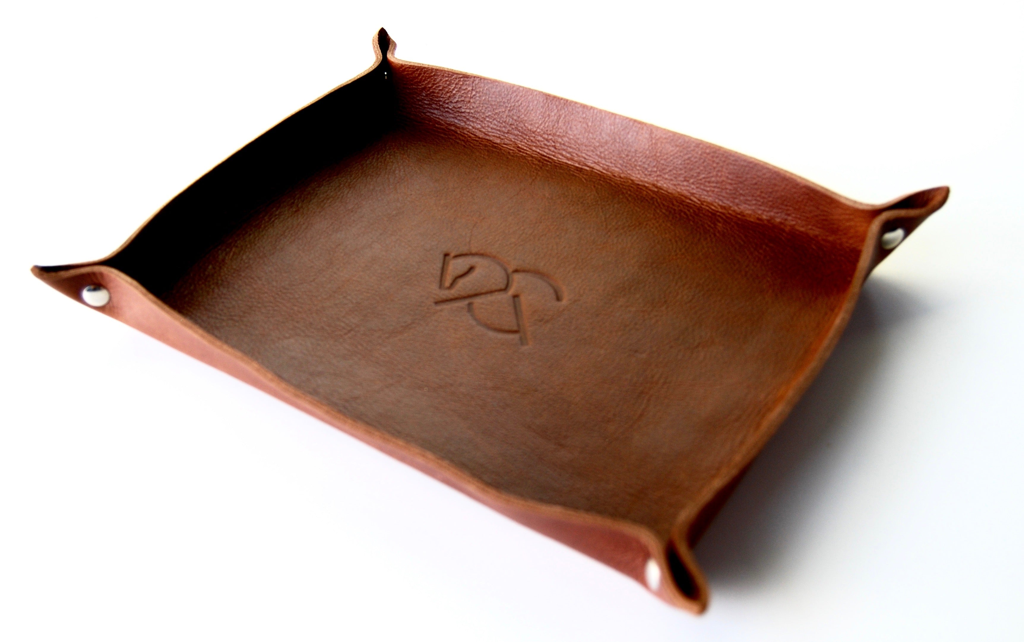 DAKOTA LEATHER TRAY in red dun - AtelierCG™
