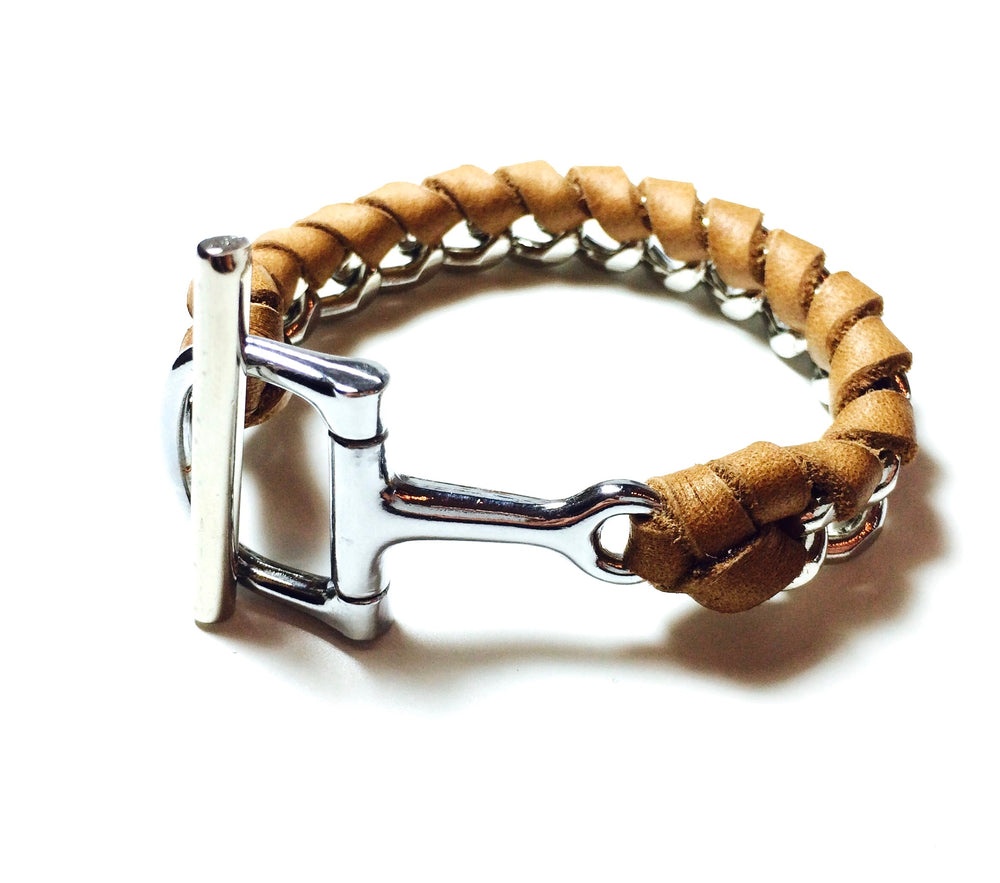 BANDIT STUDCHAIN BRACELET in red dun | Equestrian Gifts | Horse Bit Bracelet -AtelierCG™