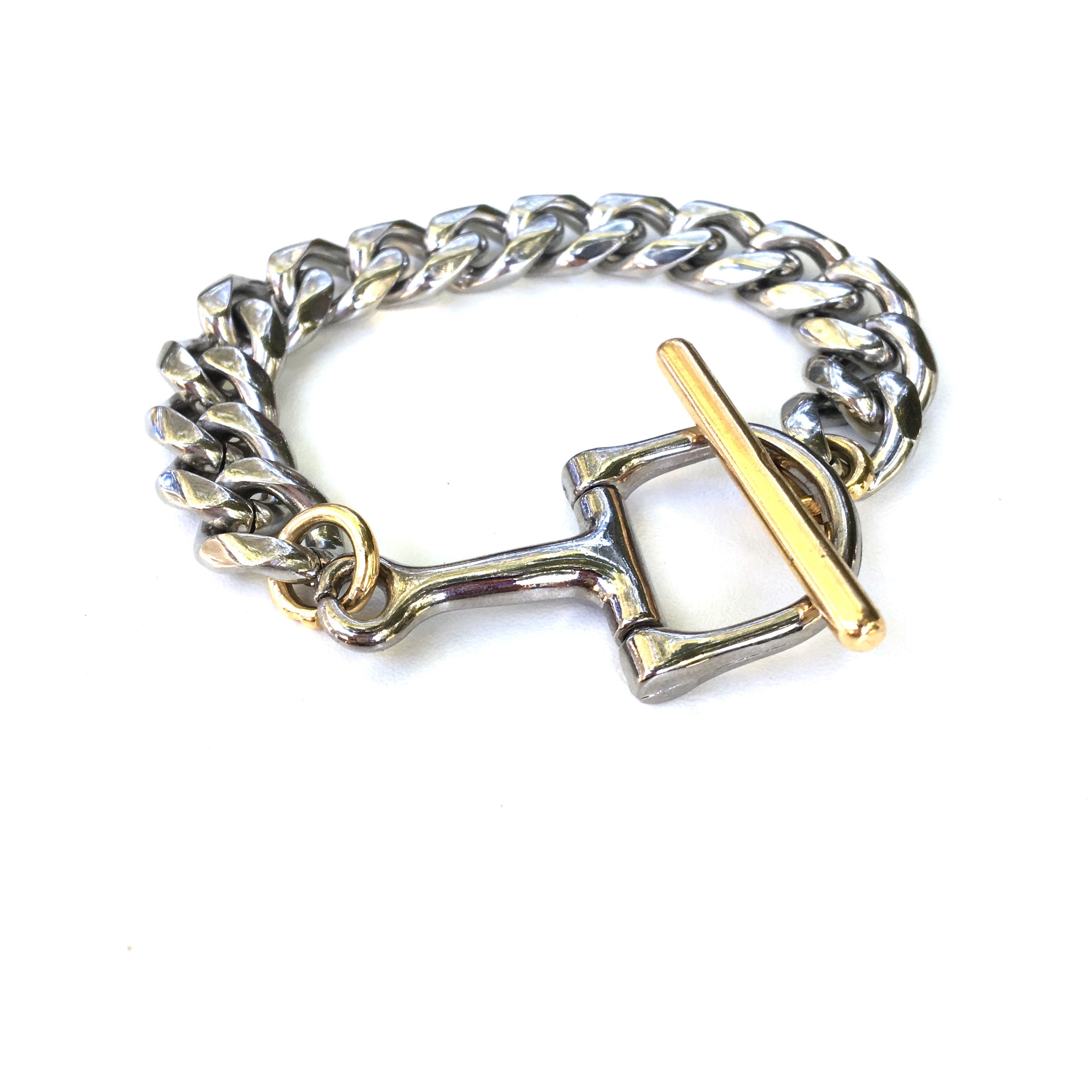 UNBRIDALED D-BIT BRACELET | Equestrian Jewerly | Curb Chain Bracelet - AtelierCG™