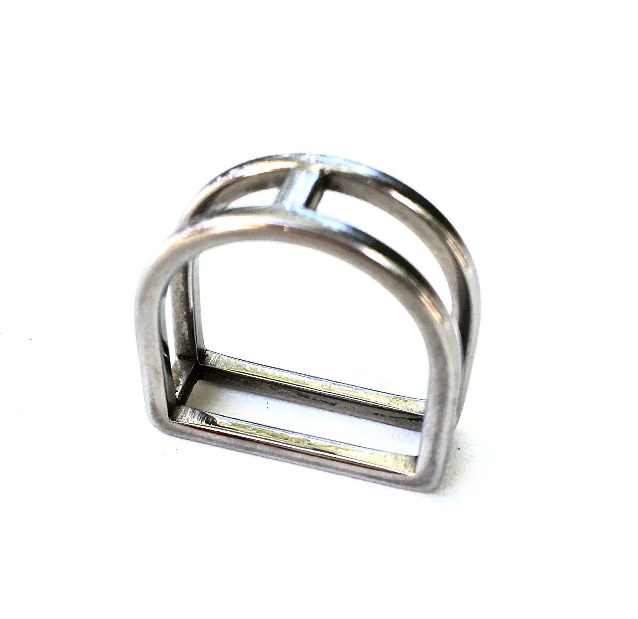 STIRRUP RING | Equestrian Style Ring | Stainless Steel Jewelry - AtelierCG™