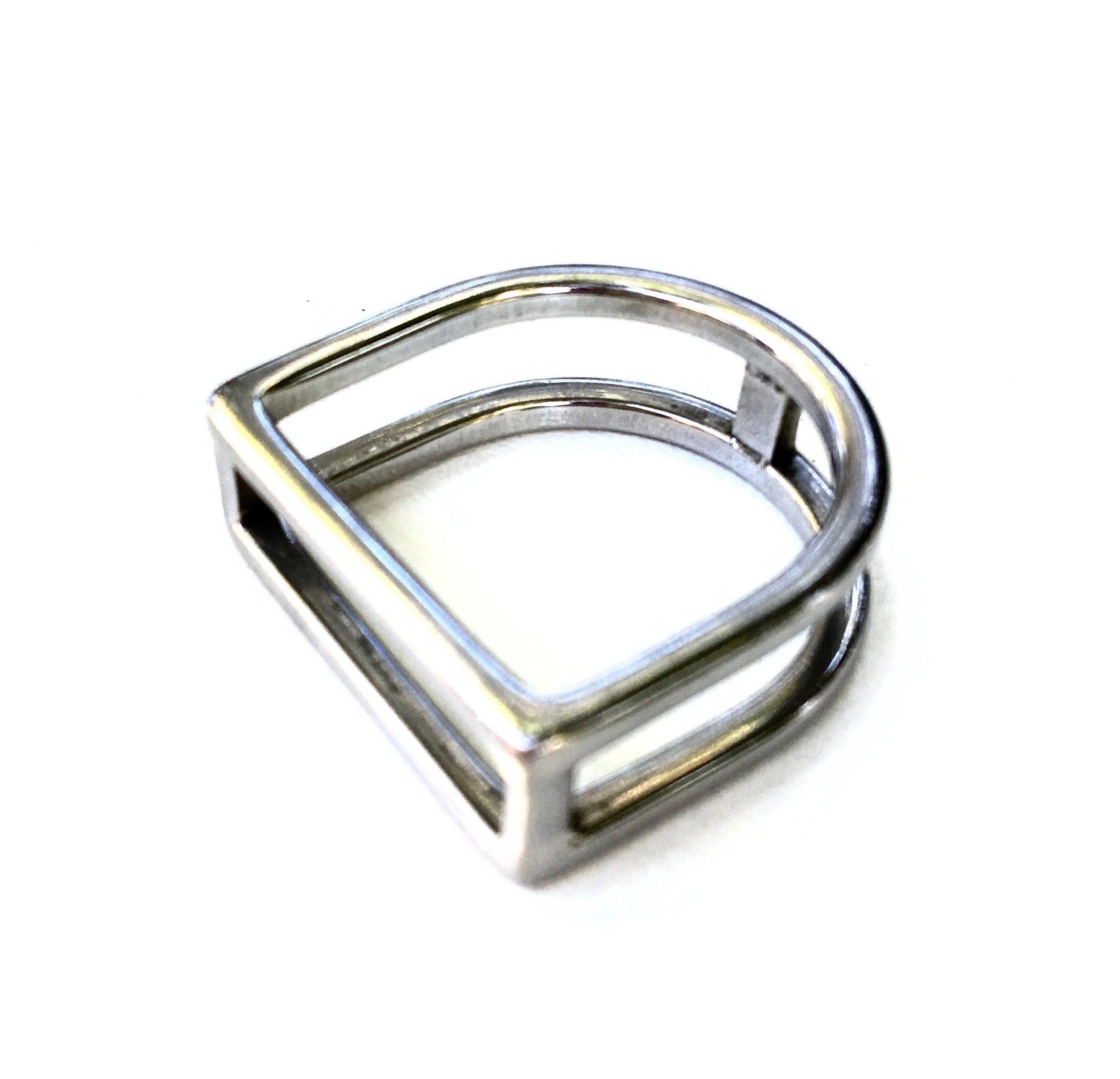 STIRRUP RING | Equestrian Style Ring | Stainless Steel Jewelry - AtelierCG™