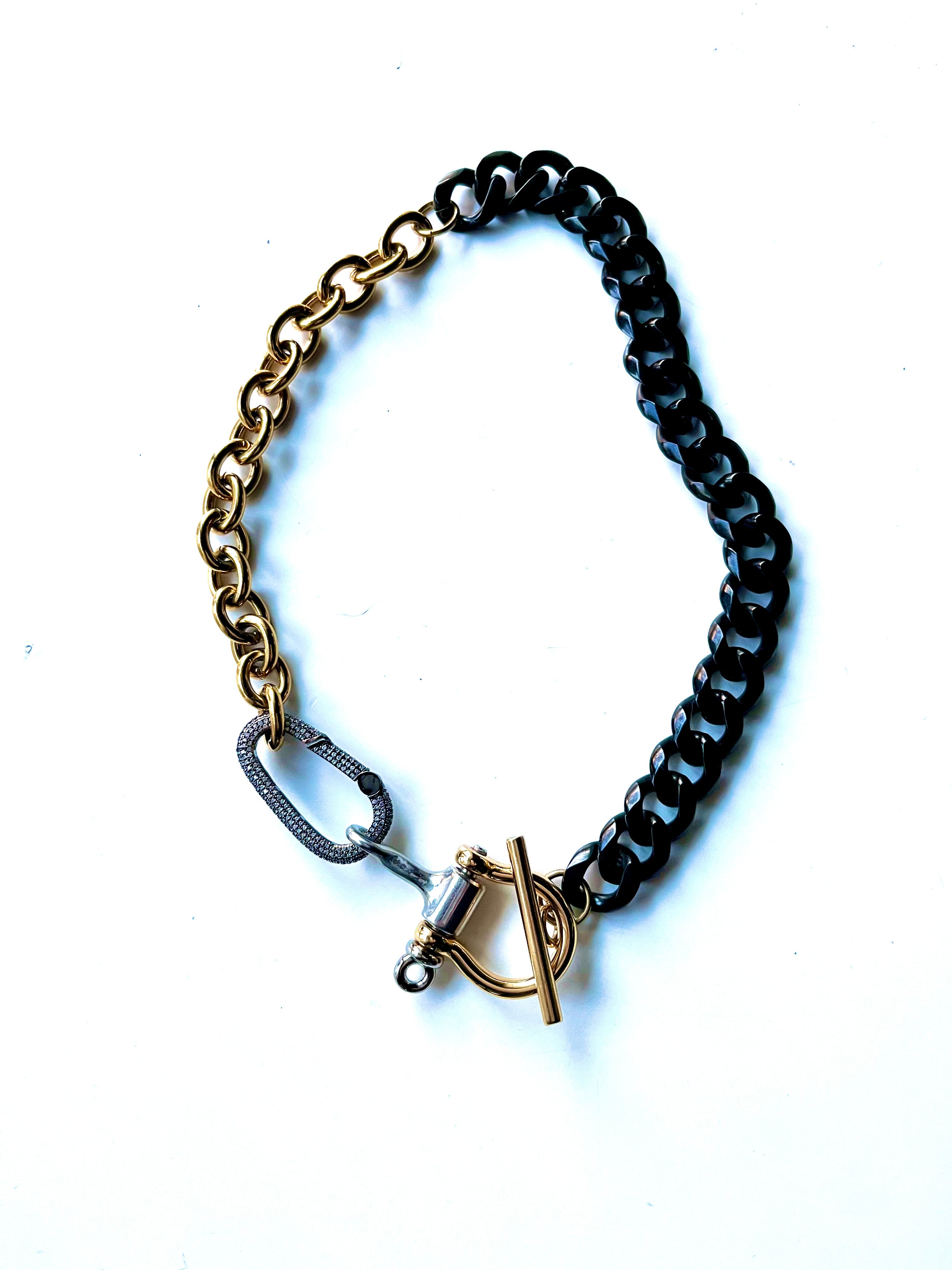 ARIES NECKLACE - BLACK GOLD