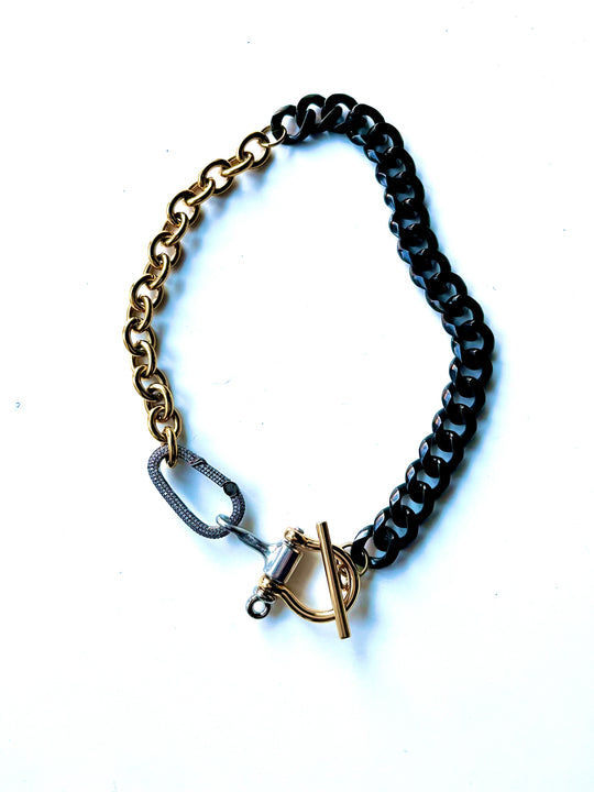 ARIES NECKLACE - BLACK GOLD