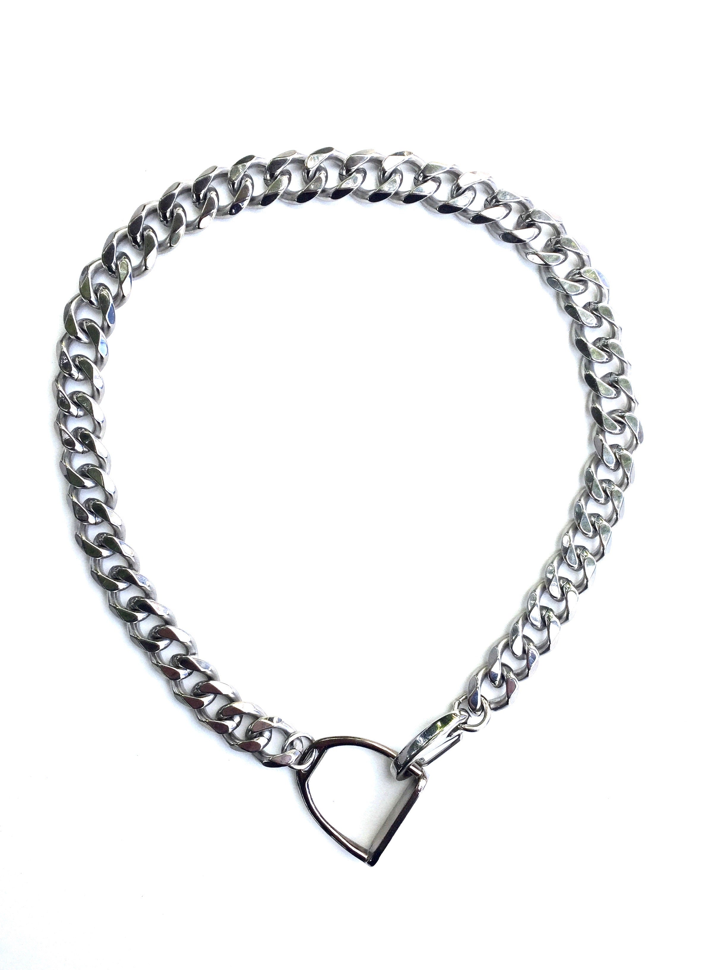 STIRRUP CURB CHAIN NECKLACE | Equestrian Jewerly | Stirrup Necklace | Equestrian Gifts - AtelierCG™