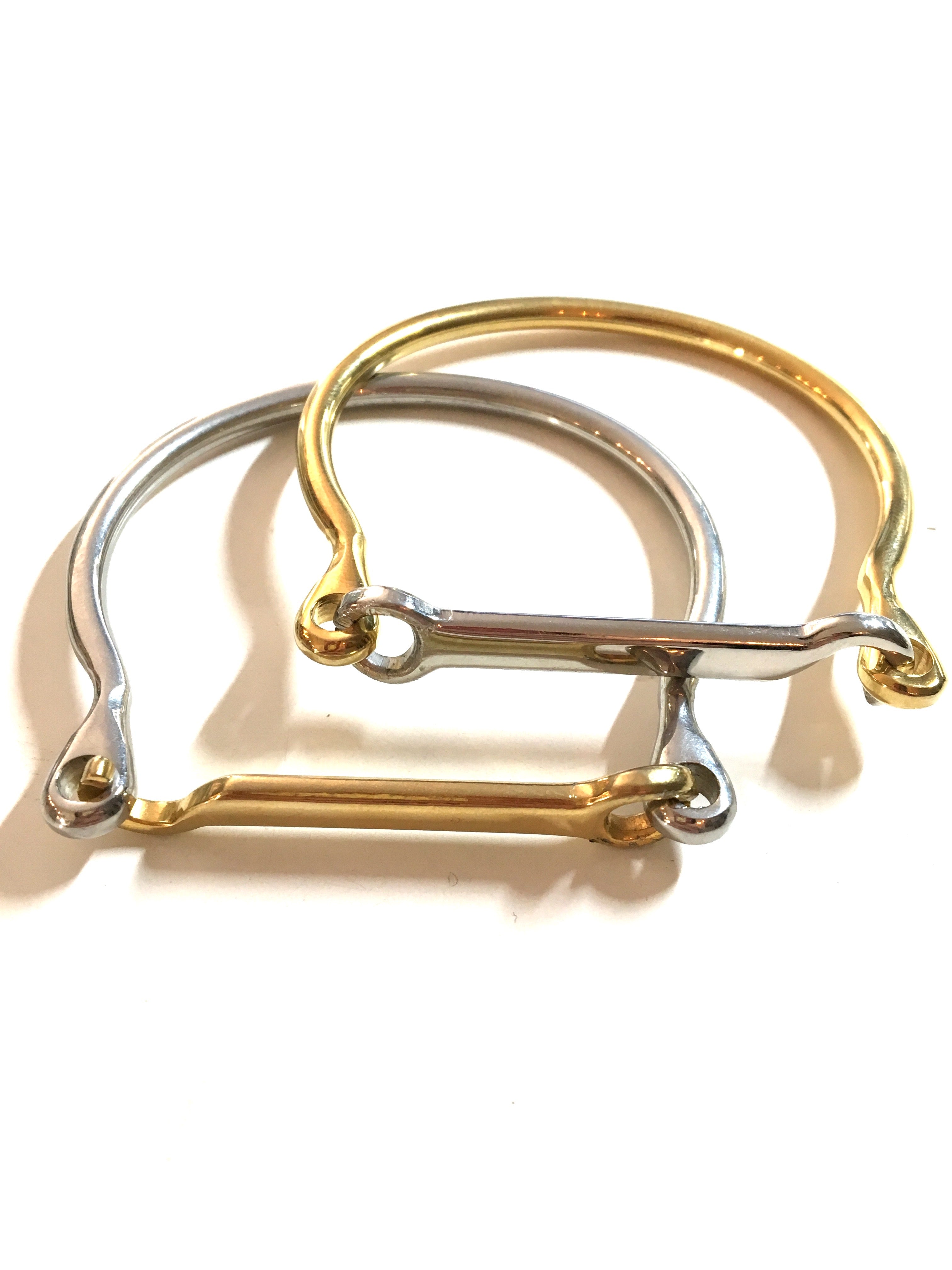 LUSITANO STIRRUP BANGLE - GOLD  / SILVER | Equestrian Jewelry - AtelierCG™