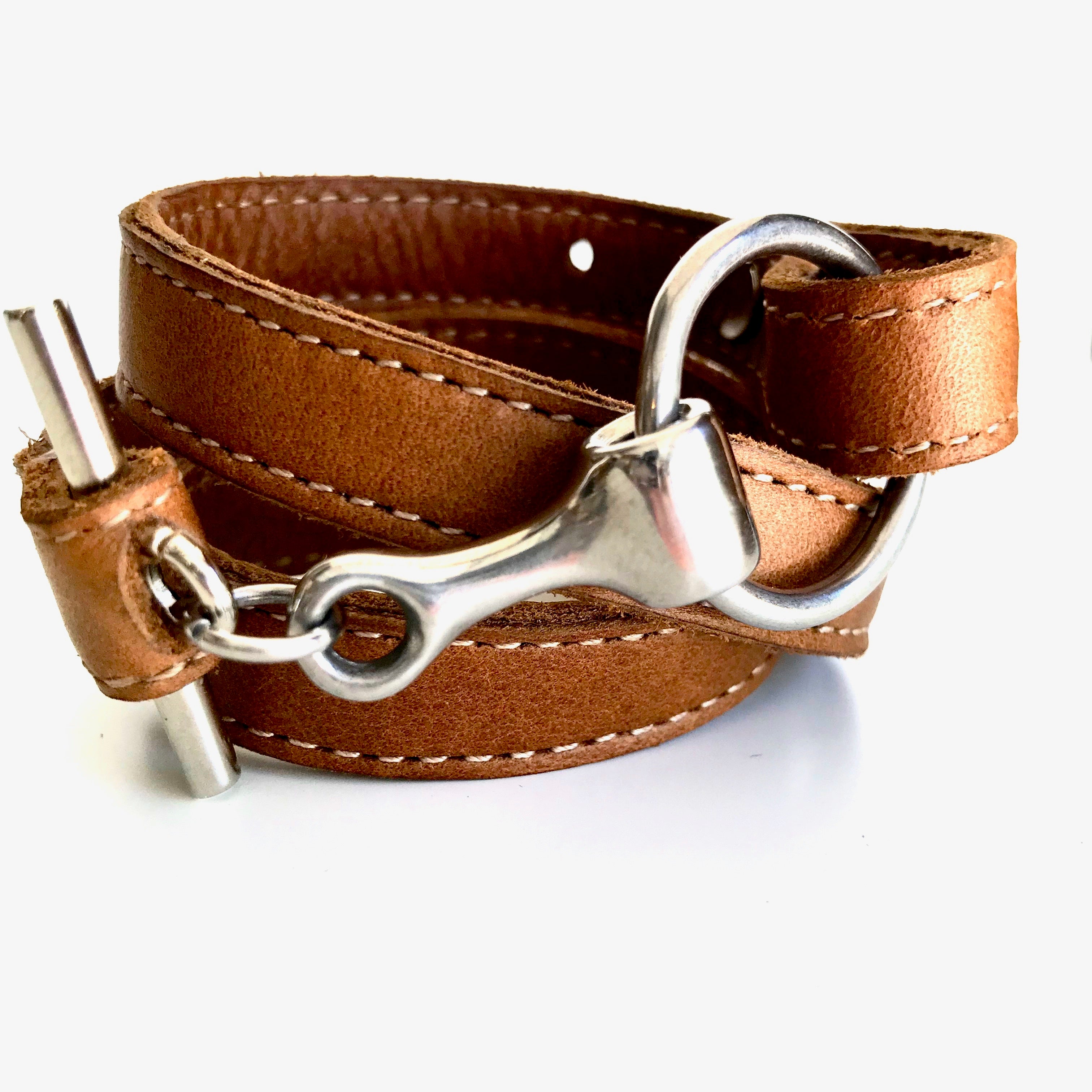 CHEYENNE LEATHER WRAP | Equestrian Jewelry | Leather Bracelet | Wrist Wrap | Horse Bit Leather Cuff - AtelierCG™