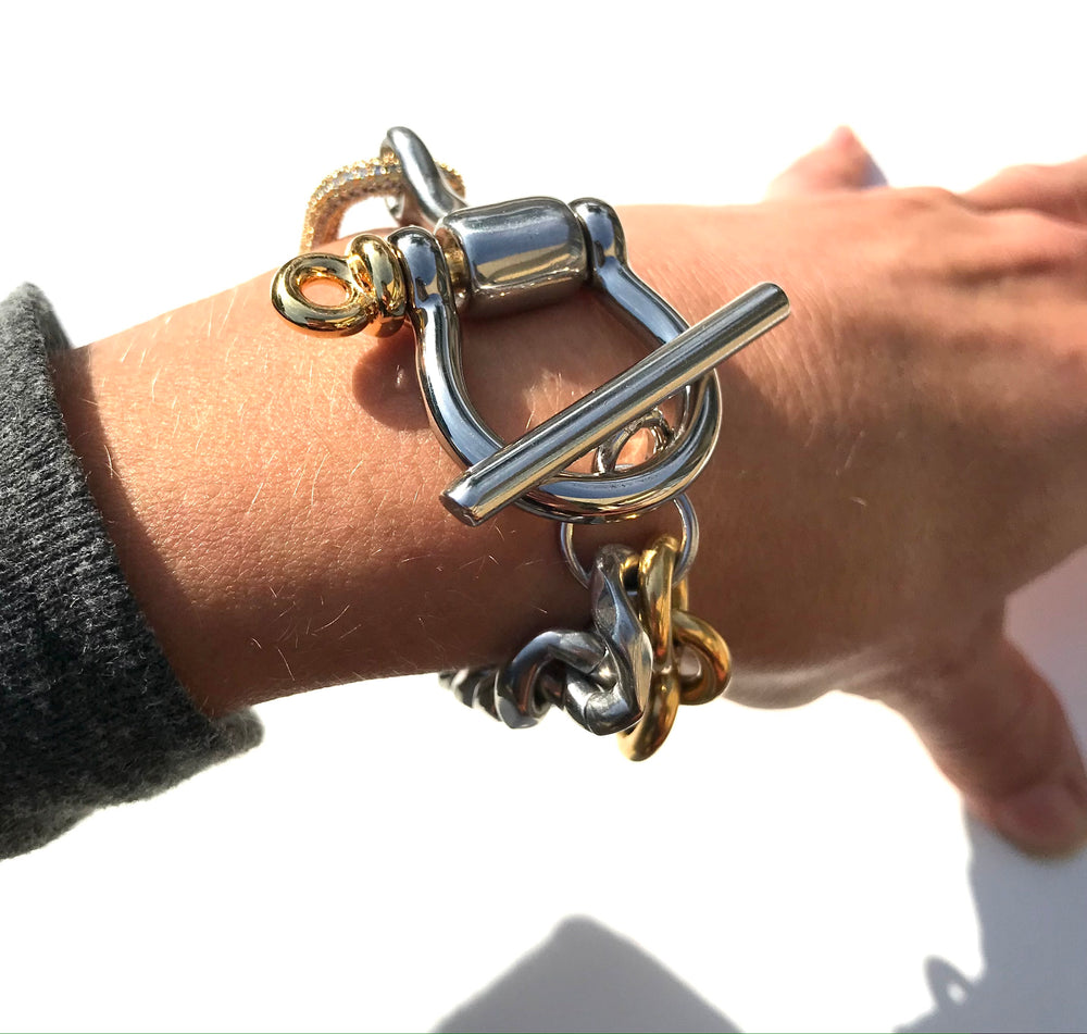ARIES DOUBLE BRACELET | gold & silver