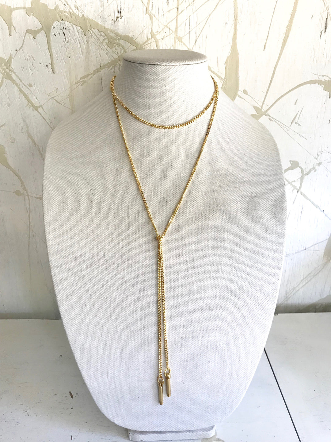 DERBY LARIAT NECKLACE  - GOLD - AtelierCG™